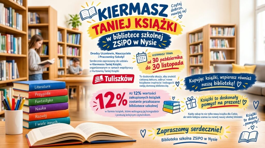 Kiermasz Taniej Książki w ZSiPO w Nysie